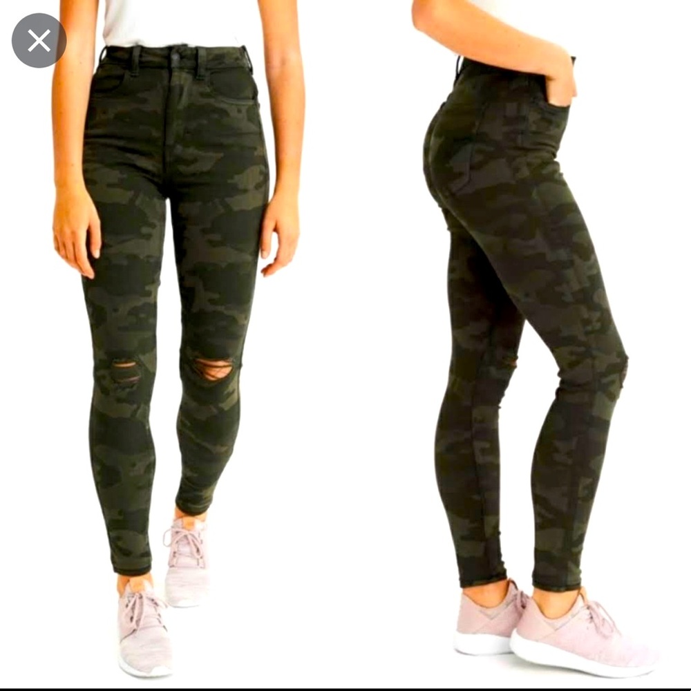 Camo high waist jegging: SUPER STRETCH: sz 10
